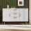 HOMAIRE White Sideboard Cabinet 120x40x75cm 6