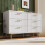 HOMAIRE White Sideboard Cabinet 6 Drawers 6