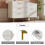 HOMAIRE White Sideboard Cabinet 6 Drawers 3