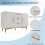 HOMAIRE White Sideboard Cabinet 120x40x75cm 3