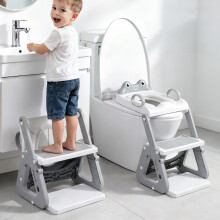Potty Training Toilet Seat, Sturdy Toddler Toilet Seat, Frog Grey