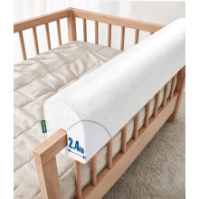 AEOCOO Bed Rail Bumper for Toddlers, Padded Bumper Pad 20cm High, White 90cm – Fits Over Bunk, Mid-Sleeper, Floor & Bed Rails – Stops Head Bumps &