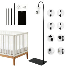 Baby Monitor Stand,67.72" Adjustable Height Baby Monitor Floor Stand(Black)