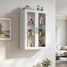 White Wall Cabinets, Storage Cupboard