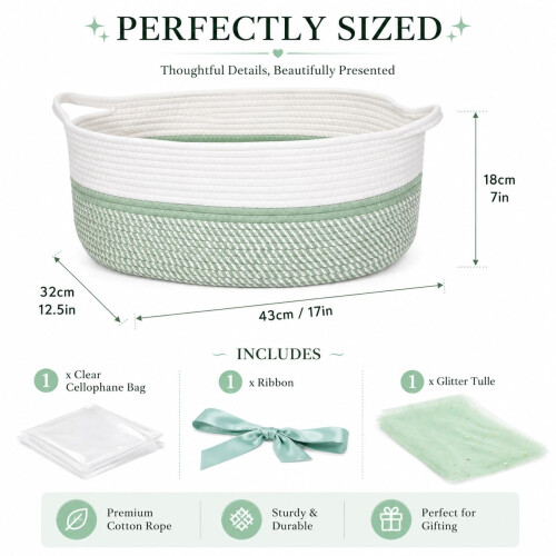 Kiswleon Large Hamper Baskets for Gifts Empty 17 * 12.6 * 7in 2