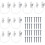 HOMGEN 8PACK Cable Window Restrictors Locks with Keys & Self-Tapping Screws 1