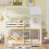 HOMAIRE White Solid Pine Kids Bunk Bed 3FT 3