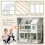 HOMAIRE White Solid Pine Kids Bunk Bed 3FT 4
