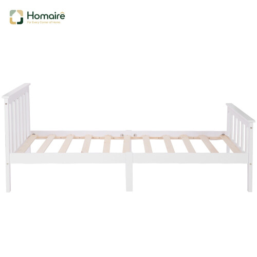 HOMAIRE White 3ft Solid Pine Single Bed Frame