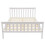 HOMAIRE White Solid Wood Double Bed 4ft6 3