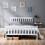 HOMAIRE White Solid Wood Double Bed 4ft6 4
