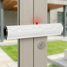 Lock for Patio French Security Lock - French Door Security Lock for French Double Doors with 2 Handle (White with Alarm)