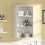 Floating Display Shelves Open Storage Cabinet 2