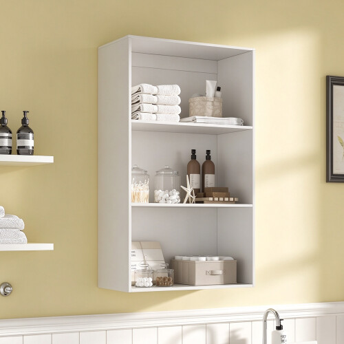 Floating Display Shelves Open Storage Cabinet 1