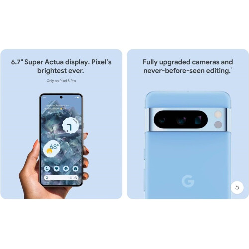 Google Google Pixel 8 Pro,8GB 128GB,6.7" inch,Blue 1