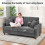 (Grey) Corduroy 3 Seater Sofa Modern Comfy Deep Seat Couch 3