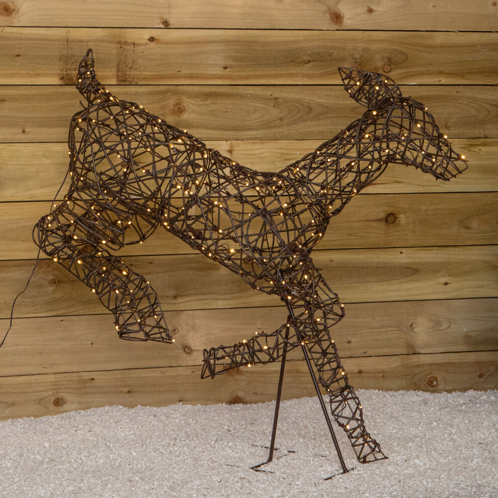 Samuel Alexander Unisex Brown Prancing Doe Christmas Reindeer With 220 White Leds & Timer In 1M - Image 3