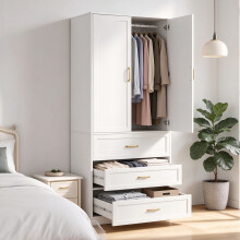 2 Door & 3 Drawer Wardrobe Storage Organiser