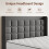 (4ft Double) Bed Frame with Linen Upholstered Tufted Headboard & Type-C and USB ports 4