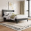 (4ft Double) Bed Frame with Linen Upholstered Tufted Headboard & Type-C and USB ports 10