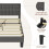 (3ft Single) Bed Frame with Linen Upholstered Tufted Headboard & Type-C and USB ports 8