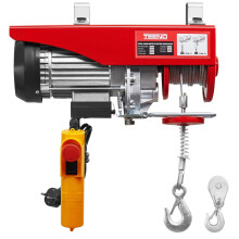 1200W Electric Hoist Lift 600 KGS 1322 LBS/ 300KG 661LBS,220V Winch for Garage, Warehouses, SINGLE/DOUBLE LIFITING: 6 M/12M/Min