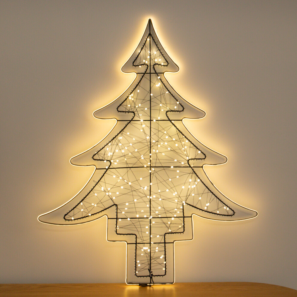 Three Kings 80Cm Light Up Halo Christmas Tree Decoration With Warm White Leds