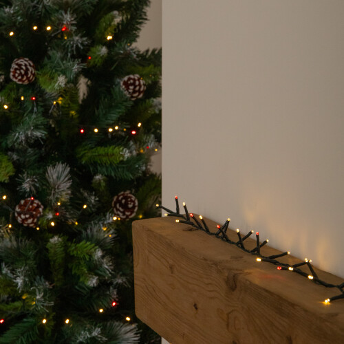Premier 12.5m 500 LED TreeBrights Christmas String Lights in Red & Warm White 2