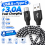 USB A to Type C 6A 100W Cable 1M Black White 1