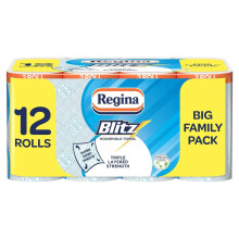 Regina Blitz 3 Ply Kitchen Household Towel 4 Packs of 3 Rolls