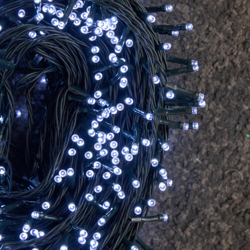20m 200 LED Multi-Action Christmas String Lights in Cool White 1