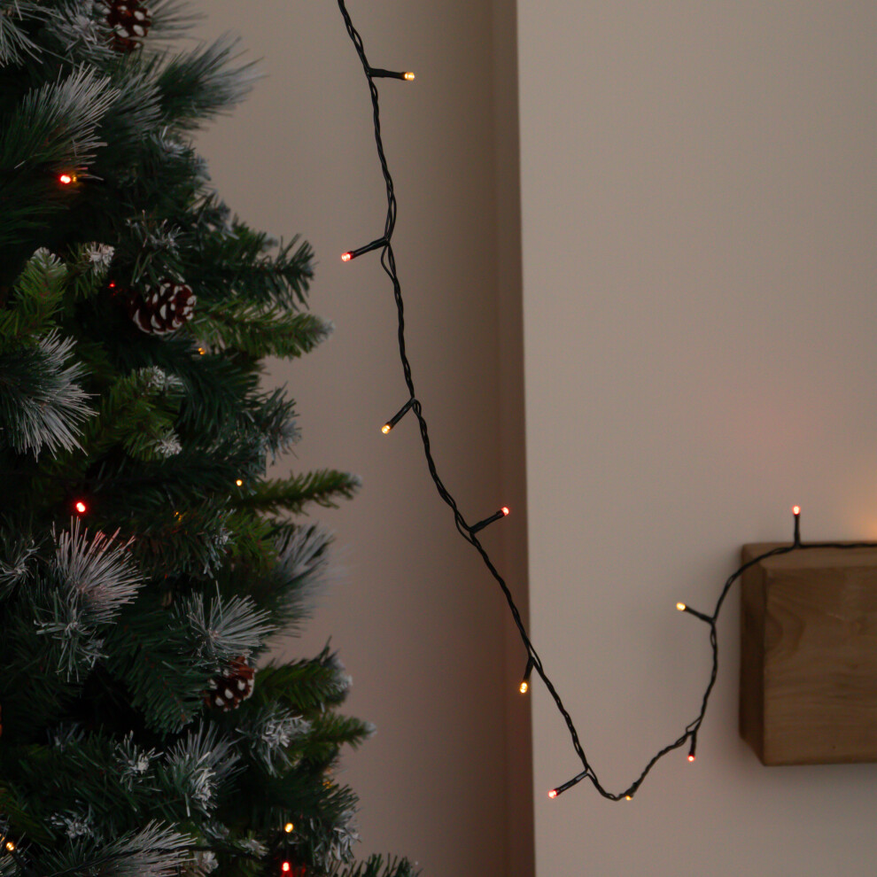 Samuel Alexander Unisex White 50M 500 Led Multi-Action Christmas String Lights In & Red - Image 2