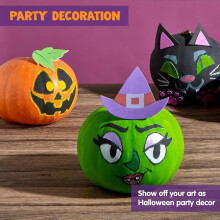 Halloween Pumpkin Painting Kit with 9 Character Designs, Kids DIY Craft Activity Set, Pumpkin Decorating Arts & Crafts Party Supplies
