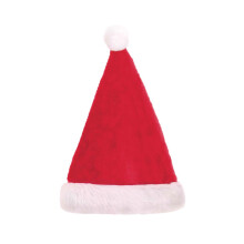 Christmas Plush Classic Santa Hat (Pack of 12)