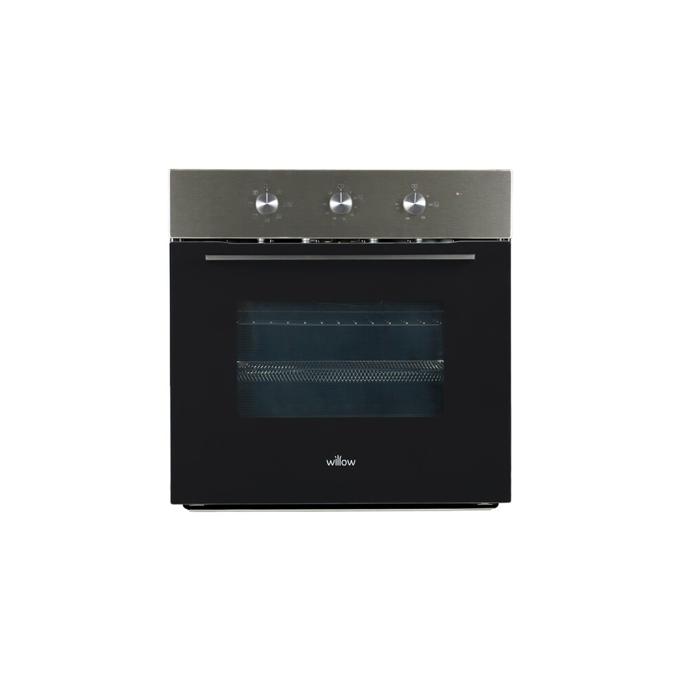 Willow Appliances Willow Wo60f3s 60Cm Multifunction Built In Electric Oven With 7 Oven Functions, Air Fry Function, 60L Capacity - Silver