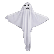 Halloween Light Up Hanging Ghost Decoration, Battery Powered Glowing Ghost with Bendable Arms, Haunted House Indoor Outdoor Party Prop
