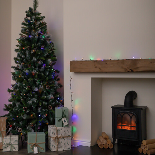 100m 1000 LED Multi-Action Christmas String Lights in Multi-Coloured 2