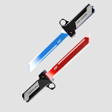 Light Up Double Blade LED Lightsaber Toy for Boys - 2-in-1 Retractable Dual Sword for Kids, Cosplay Costume Party Favor, Birthday Christmas Gift