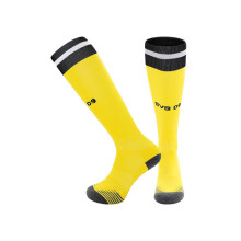 (Dortmund) 26-27 New Kids Football Grip Socks & Long Football Training Socks - Breathable Cushioned Socks Children & Youth