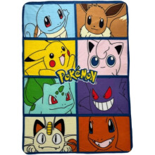 Kariert - POKEMON - 8 Pokemon - 100 x 140 cm