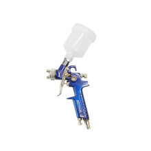 Pistola de pintura Mini HVLP com reservatório superior - AWTools - Modelo Mini HVLP - Reservatório 125 ml