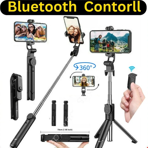 Selfie Stick with Remote, Extendable Tripod Stand & Phone Holder, Universal UK 2