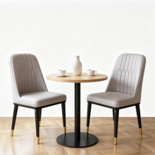 Compact Grey Dining Chairs Set of 2 86cm, Space Saving Small Kitchen Chairs C