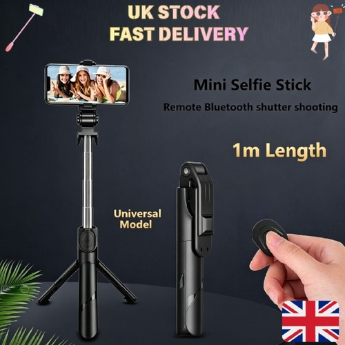 Foldable Selfie Stick with Tripod & Bluetooth Remote, 360Â Rotation Phone Holder 1