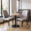 Compact Grey Dining Chairs Set of 2 86cm, Space Saving Small Kitchen Chairs C 4