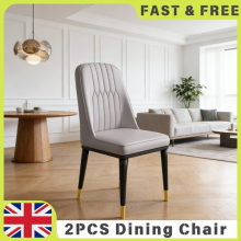 Grey Dining Chairs Set of 2, 86cm Height Small Space Kitchen Chairs UK STOCK