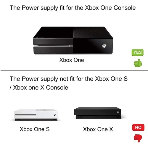 XBOX One Power Supply Replacement, AC Adapter Brick Charger UK Plug for Console 2