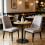 86cm High Set of 2 Grey Dining Chairs, Compact Small Space Chairs for Kitchen 3