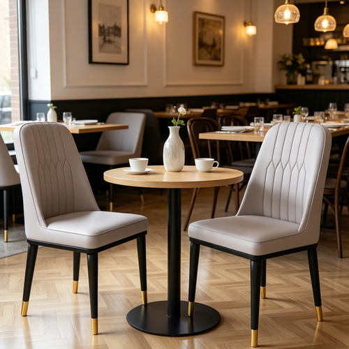 86cm High Set of 2 Grey Dining Chairs, Compact Small Space Chairs for Kitchen 2