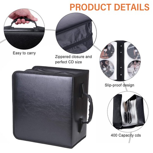 128/400PCS CD DVD Ray Disc Carry Case Holder Protector Storage Bag Wallet Binder 2
